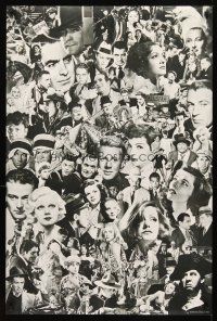 2k603 ALL STAR commercial poster '80s wonderful montage of Hollywood's top stars, Garbo & more!