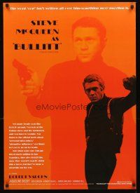 2k575 BULLITT English commercial poster '05 great c/u of Steve McQueen, Peter Yates chase classic!