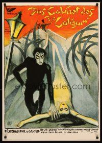 2k584 CABINET OF DR CALIGARI German commercial poster '00s Conrad Veidt, Ledl Bernhard art!