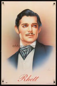 2k622 GONE WITH THE WIND commercial poster '93 wonderful Keewon Hong art of Clark Gable as Rhett!