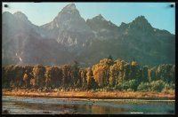 2k625 GRAND TETON NATIONAL PARK commercial poster '80s cool image of river & mountains!