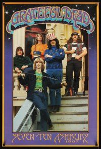 2k627 GRATEFUL DEAD commercial poster '90 photo of the band on steps, Seven-Ten Ashbury!