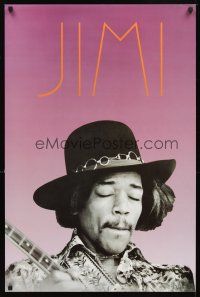 2k580 JIMI HENDRIX English commercial poster '80s really cool image of guitarist!