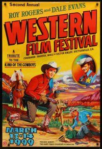 2k082 SECOND ANNUAL WESTERN FILM FESTIVAL film festival poster '99 Chero art of Rogers & Dale Evans!