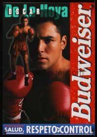 2k229 BUDWEISER 19x27 advertising poster '98 cool image of boxer Oscar De La Hoya!