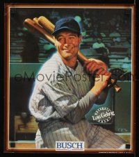 2k233 BUSCH BEER 15x17 advertising poster '89 great artwork image of baseball player Lou Gehrig!