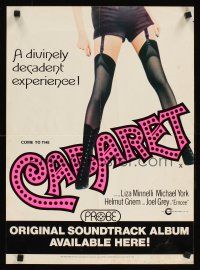 2k303 CABARET soundtrack English music poster '72 Liza Minnelli sings & dances in Nazi Germany!