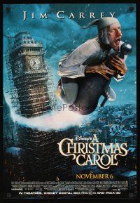 2k145 CHRISTMAS CAROL 2-sided special 19x27 '09 Jim Carrey, Gary Oldman, Colin Firth