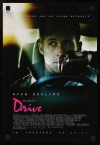 2k150 DRIVE mini poster '11 cool image of Ryan Gosling in car with toothpick!