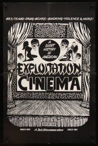 2k101 EXPLOITATION CINEMA stage show poster '90s sex, tease, drug-scare, smoking, violence & more!