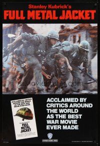 2k065 FULL METAL JACKET video English special 27x40 '87 Kubrick, Modine & wounded Arliss Howard!