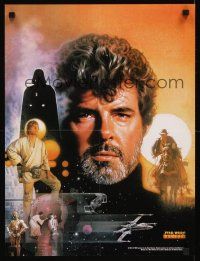 2k041 GEORGE LUCAS Insider Magazine special 16x22 '97 Star Wars, Struzan art of George Lucas!