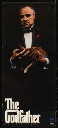 2k104 GODFATHER video special 17x38 R86 classic image of Marlon Brando holding cat!