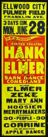 2k106 HANK & ELMER JUNE 28TH special herald poster '30s apple dance!