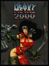 2k161 HEAVY METAL 2000 special 14x18 '00 adult cartoon, art of sexy Julie Strain!