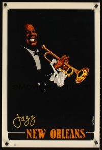 2k312 JAZZ NEW ORLEANS 18x26 music poster '78 cool art of Louis Armstrong by John Ireland!