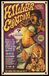 2k164 KILLER CONDOM special 18x29 '98 German comic thriller released by Troma, sexy art!