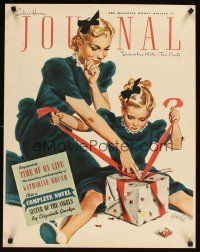 2k027 LADIES' HOME JOURNAL DECEMBER, 1939 magazine special 22x28 '39 Al Parker art!