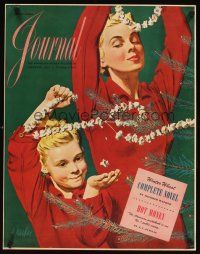 2k028 LADIES' HOME JOURNAL DECEMBER, 1943 magazine special 22x28 '43 Al Parker art!