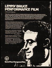 2k167 LENNY BRUCE IN 'LENNY BRUCE' special 21x28 '67 from only film made of his show!
