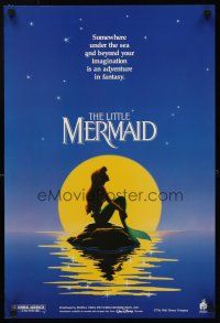 2k168 LITTLE MERMAID set of 2 special posters '89 Ariel in moonlight, Disney underwater cartoon!