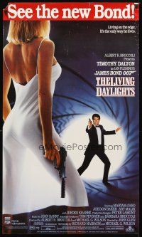 2k111 LIVING DAYLIGHTS video poster 23x38 '87 Timothy Dalton as Bond & sexy Maryam d'Abo!