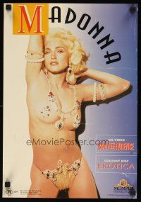 2k317 MADONNA video English poster '92 different image of sexy singer wearing g-string & pasties!