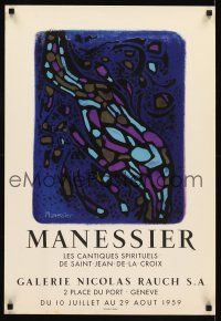 2k283 MANESSIER 20x29 French art exhibition '59 cool Alfred Manessier abstract art!