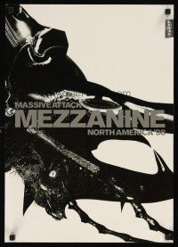 2k318 MASSIVE ATTACK: MEZZANINE 2-sided 17x24 concert poster '98 trip-hop, cool image of beetle!