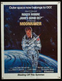2k177 MOONRAKER advance special 20x27 '79 Roger Moore as James Bond, Gouzee art!