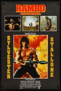 2k124 RAMBO FIRST BLOOD PART II video special 26x39 '85 no man can stop Sylvester Stallone!