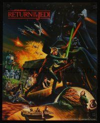 2k044 RETURN OF THE JEDI 2-sided special 18x22 '83 George Lucas classic, cool Hi-C drink promo!
