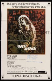 2k125 ROSE advance special 20x32 '79 Mark Rydell, image of Bette Midler as Janis Joplin look-alike