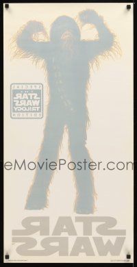 2k055 STAR WARS TRILOGY static cling poster '97 full-length Wookie, Chewbacca!