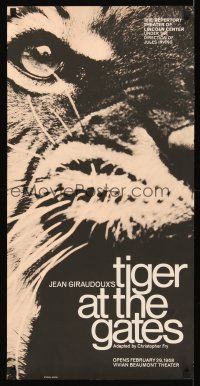 2k218 TIGER AT THE GATES stage play special 16x32 '68 super close image of big cat!