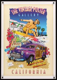 2k295 VINTAGE POSTER GALLERY LAGUNA BEACH CALIFORNIA 24x34 art exhibition '02 Atkins art of Woody!