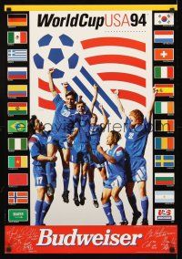2k373 WORLD CUP USA 94 special 20x29 '94 football soccer players, Budweiser!