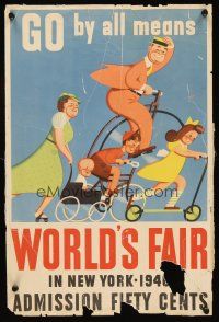 2k025 WORLD'S FAIR IN NEW YORK 1940 special 13x20 '40 go by all means, cool Stanley Ekman art!