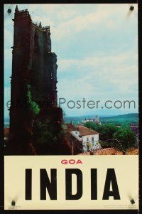 2k535 INDIA Indian travel poster '60s great image from Goa, India's smallest state!