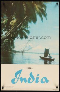 2k536 INDIA Indian travel poster '60s great image of fishing nets, Kerala!