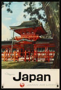 2k471 JAPAN AIR LINES JAPAN Japanese travel poster '60s cool image of Kasuga Shrine!