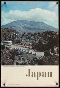 2k546 JAPAN travel poster '70s great imge of Sakurajima island, south Kyushu!