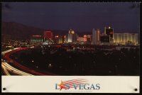2k564 LAS VEGAS commercial poster '90s wonderful image of gambling casinos at night!