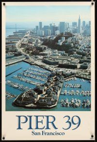 2k566 PIER 39 SAN FRANCISCO travel poster '80s wonderful image of harbor and city by the bay!