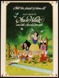2m732 SNOW WHITE & THE SEVEN DWARFS 30x40 R83 Walt Disney animated cartoon fantasy classic!