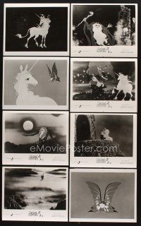2m541 LAST UNICORN 8 8x10 stills '82 fantasy cartoon images with unicorn & wizard!