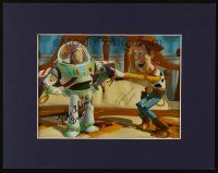 2m057 TIM ALLEN/TOM HANKS signed color 8x10 REPRO in matted display '90s on a scene from Toy Story!