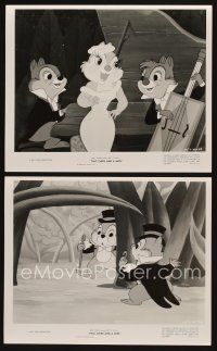 2m671 TWO CHIPS & A MISS 2 8x10 stills '52 Disney cartoon, Chip 'n' Dale in tuxedos romancing!