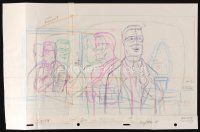 2m277 KING OF THE HILL animation art '00s Greg Daniels & Mike Judge, cool pencil drawing of Hank!