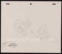 2m279 LITTLE MERMAID TV animation art '90s Disney, great cartoon pencil drawing of Ariel!